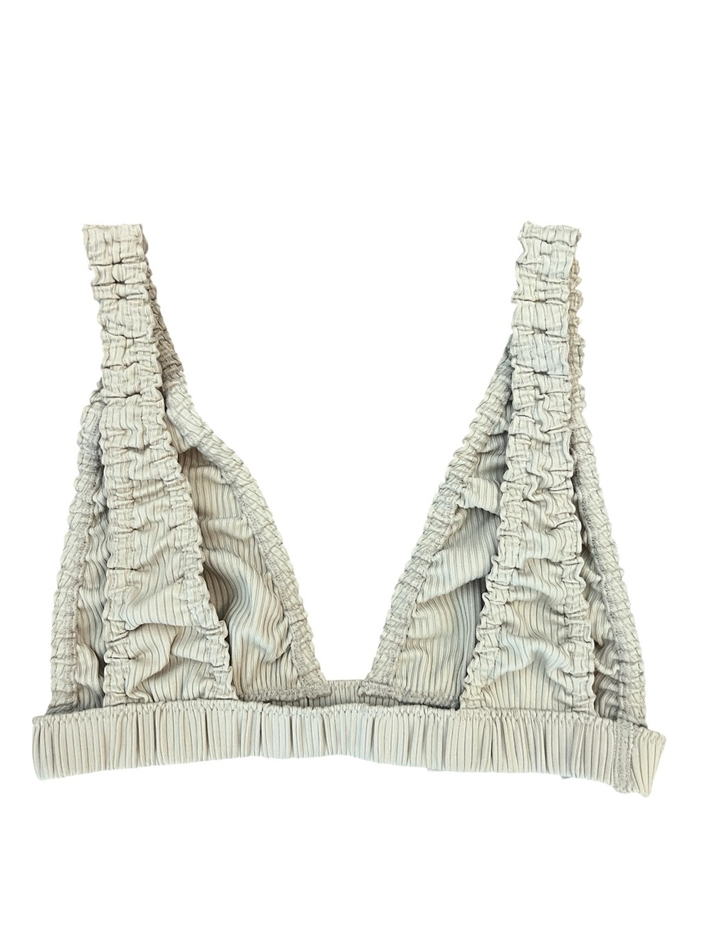 Free People Intimately Ribbed Ruched Triangle Bralette - XS - Picture 2 of 5